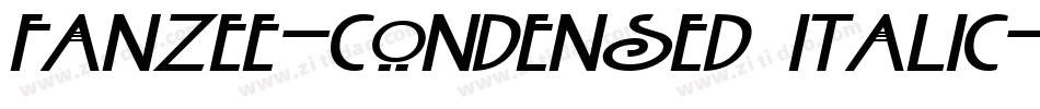 Fanzee-Condensed Italic字体转换